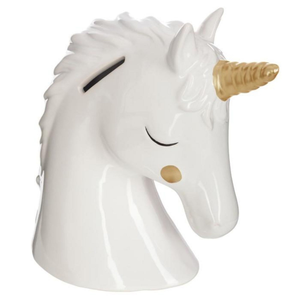 Atmosphera Kids Tirelire Déco  Licorne  17cm Blanc