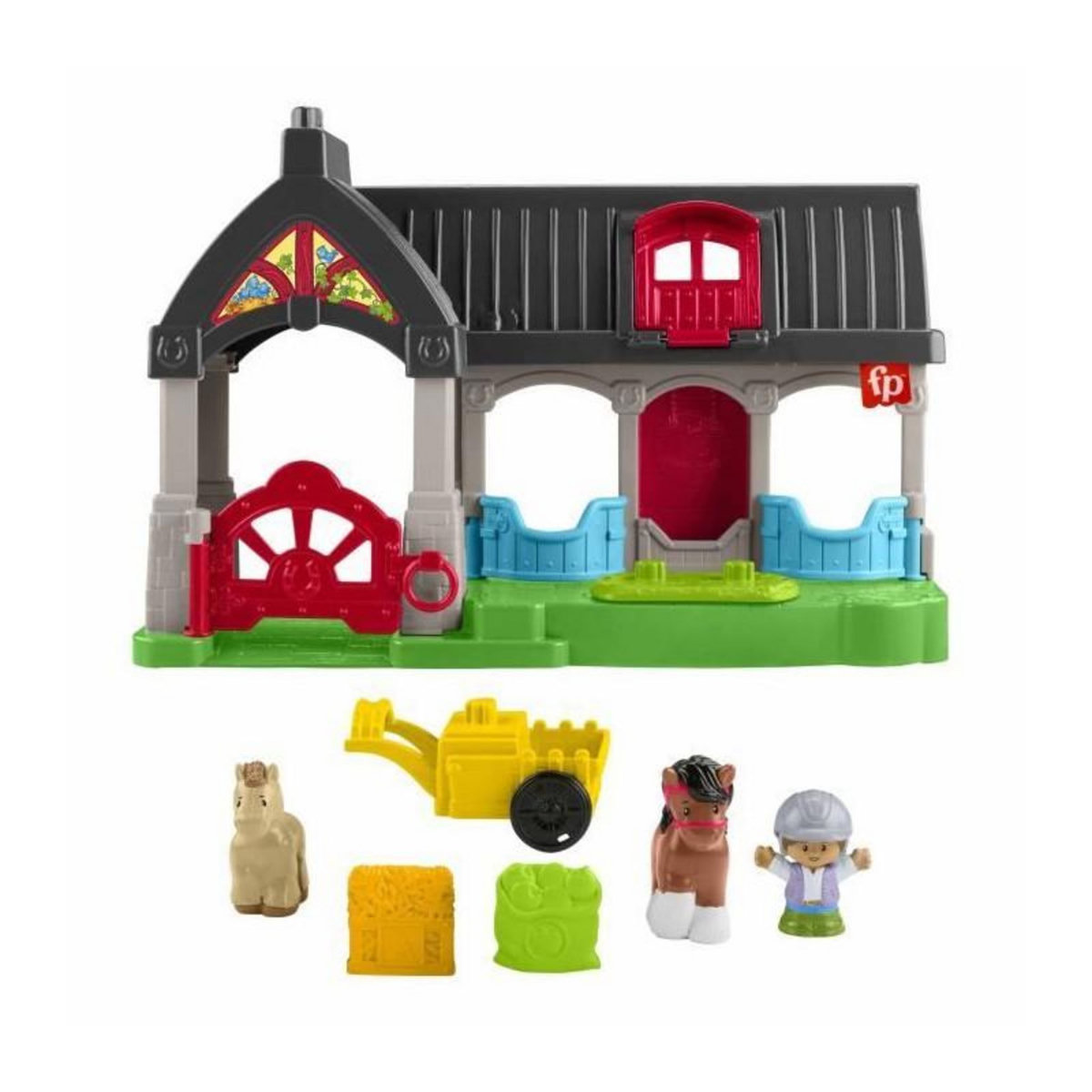 FISHER PRICE FISHER-PRICE Little People-L'écurie des Joyeux Chevaux avec 6 éléments - Fisher-Price - HWR84