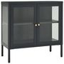 Voir la diapositive 2 : VIDAXL Buffet Anthracite 70x35x70 cm Acier et verre