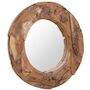 Voir la diapositive 5 : VIDAXL Miroir decoratif Teck 80 cm Rond