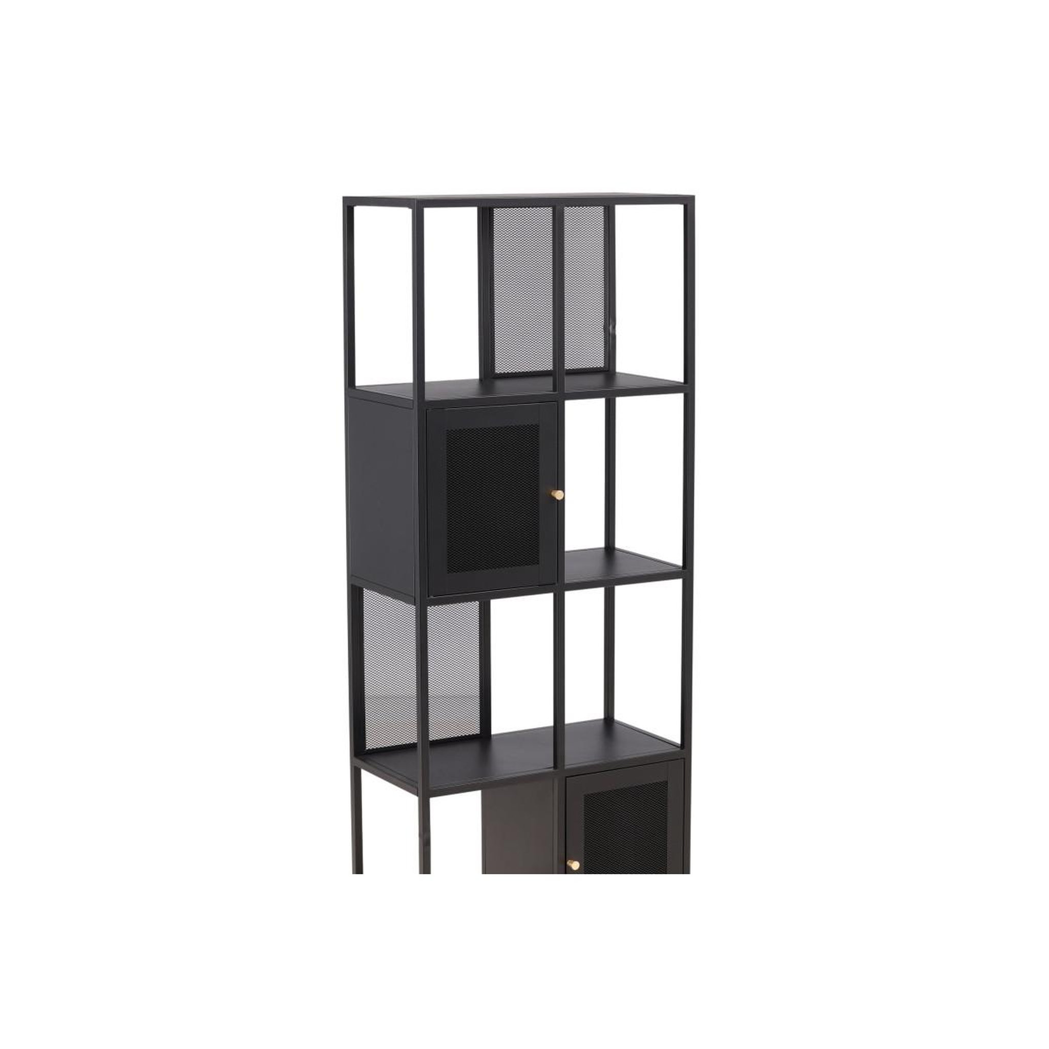 Voir la diapositive 5 : Paris Prix Étagère 4 Niveaux Avec Portes  Nett  180cm Noir