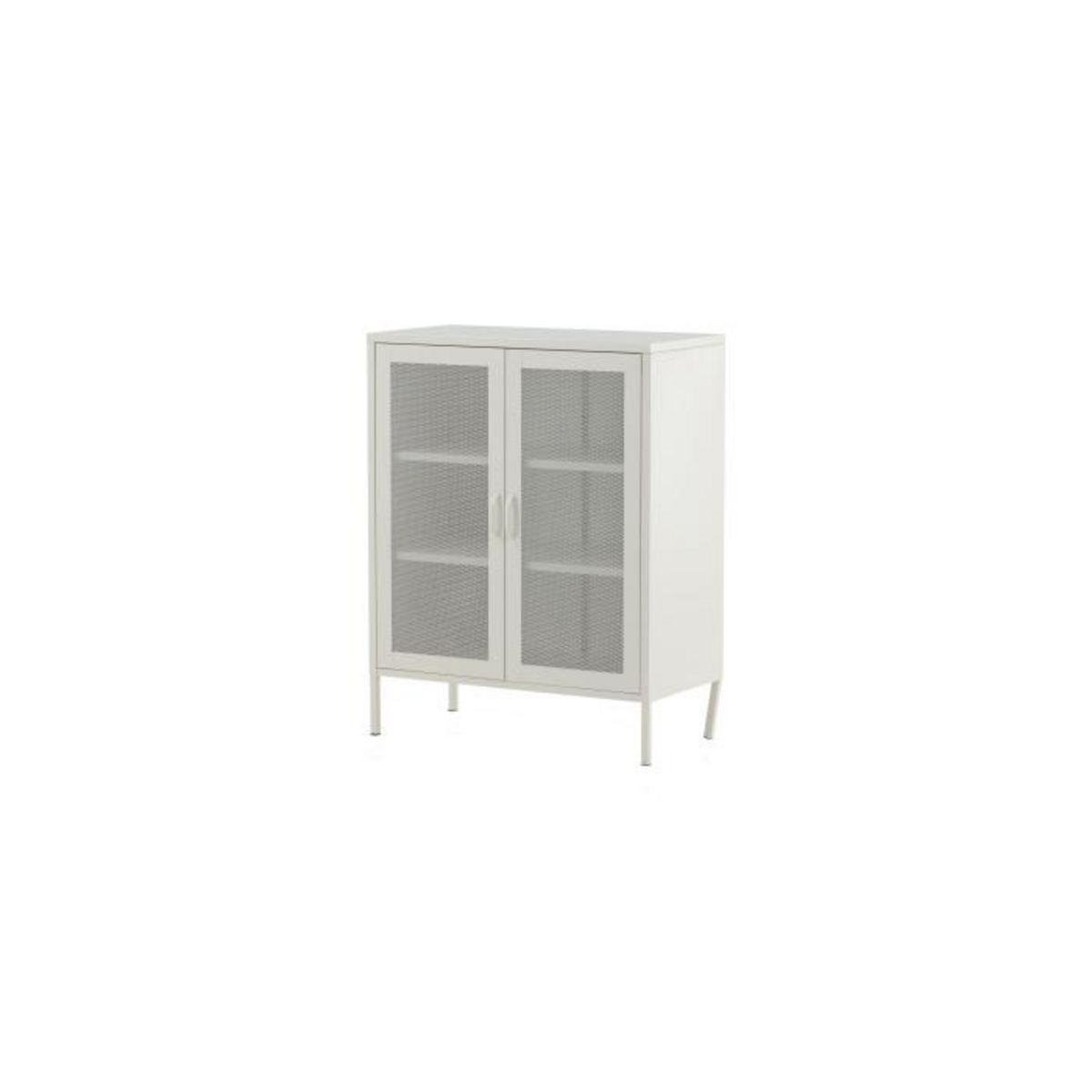 Paris Prix Buffet 2 Portes en Métal  Misha  101cm Blanc