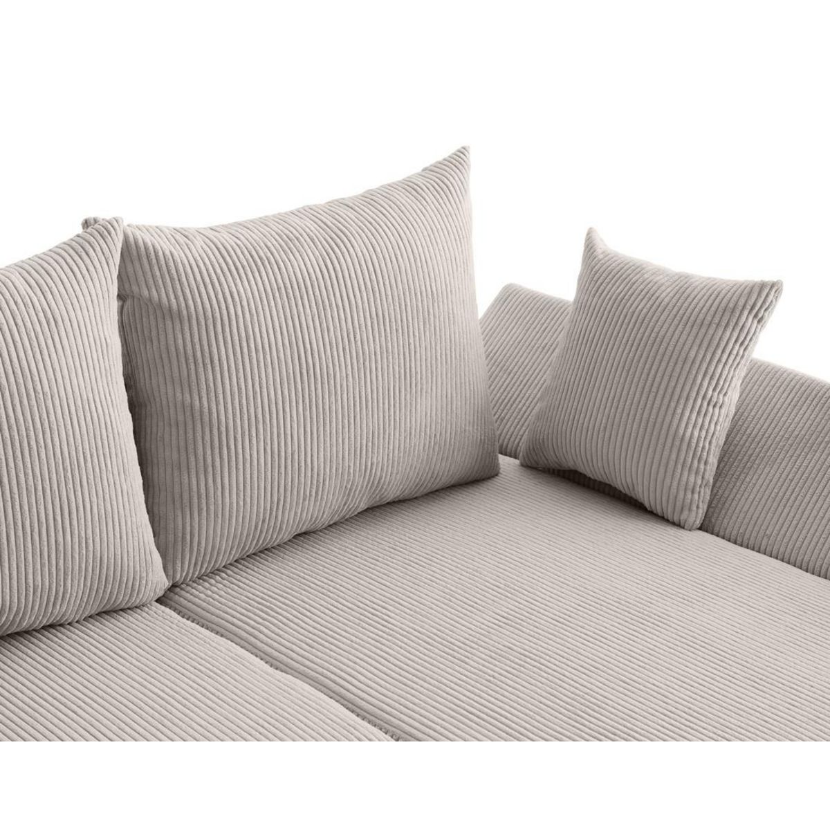 BEST MOBILIER Mike - canapé d'angle réversible - 4 places - convertible avec coffre - en velours côtelé