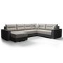 Voir la diapositive 5 : BEST MOBILIER Leslie - canapé panoramique d'angle réversible 7 places convertible avec coffre en tissu
