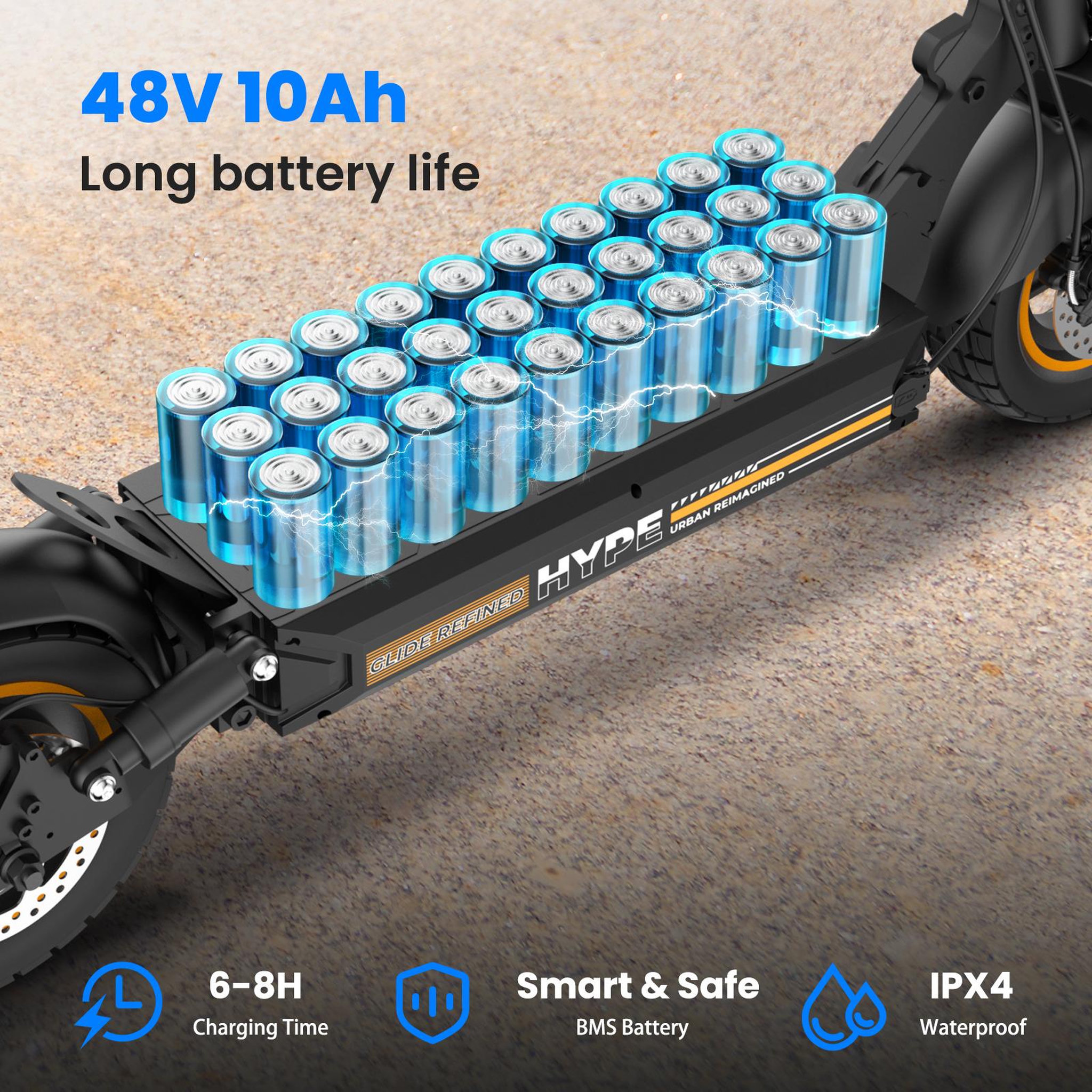 Voir la diapositive 6 : ISCOOTER Trottinette électrique iScooter W9Air – 10 pouces, batterie 48 V 10 Ah, autonomie de 40 km