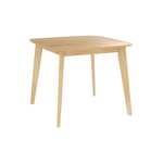Rendez vous déco Table carrée 4 personnes en bois clair naturel 90 cm - Julio. Coloris disponibles : Marron