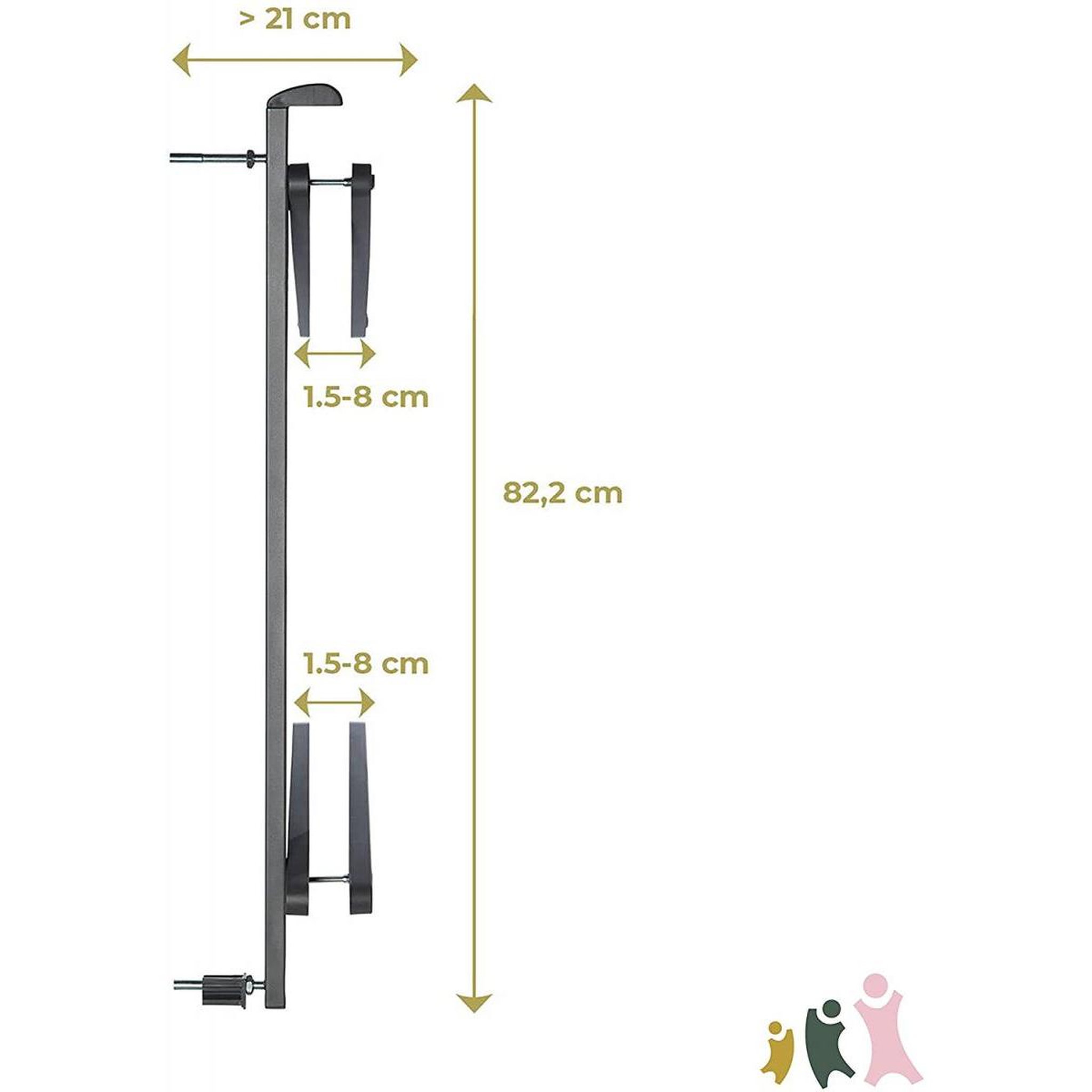 Voir la diapositive 2 : GEUTHER Système de sécurité supplémentaire Easylock Wood Plus pour portes et escaliers