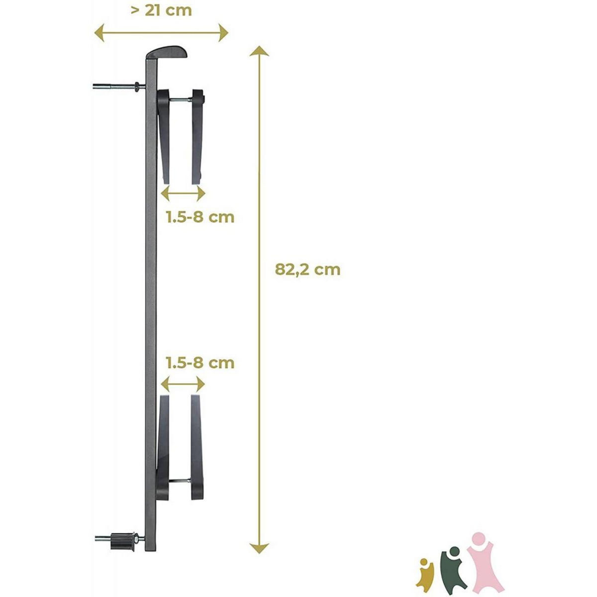 GEUTHER Système de sécurité supplémentaire Easylock Wood Plus pour portes et escaliers