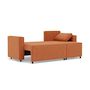 Voir la diapositive 3 : BEST MOBILIER Jonas - canapé d'angle réversible 4 places convertible avec coffre en tissu texturé