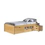 Voir la diapositive 2 : Lit 1 place en pin massif  avec rangement et sommier  90x200 cm SLEEP