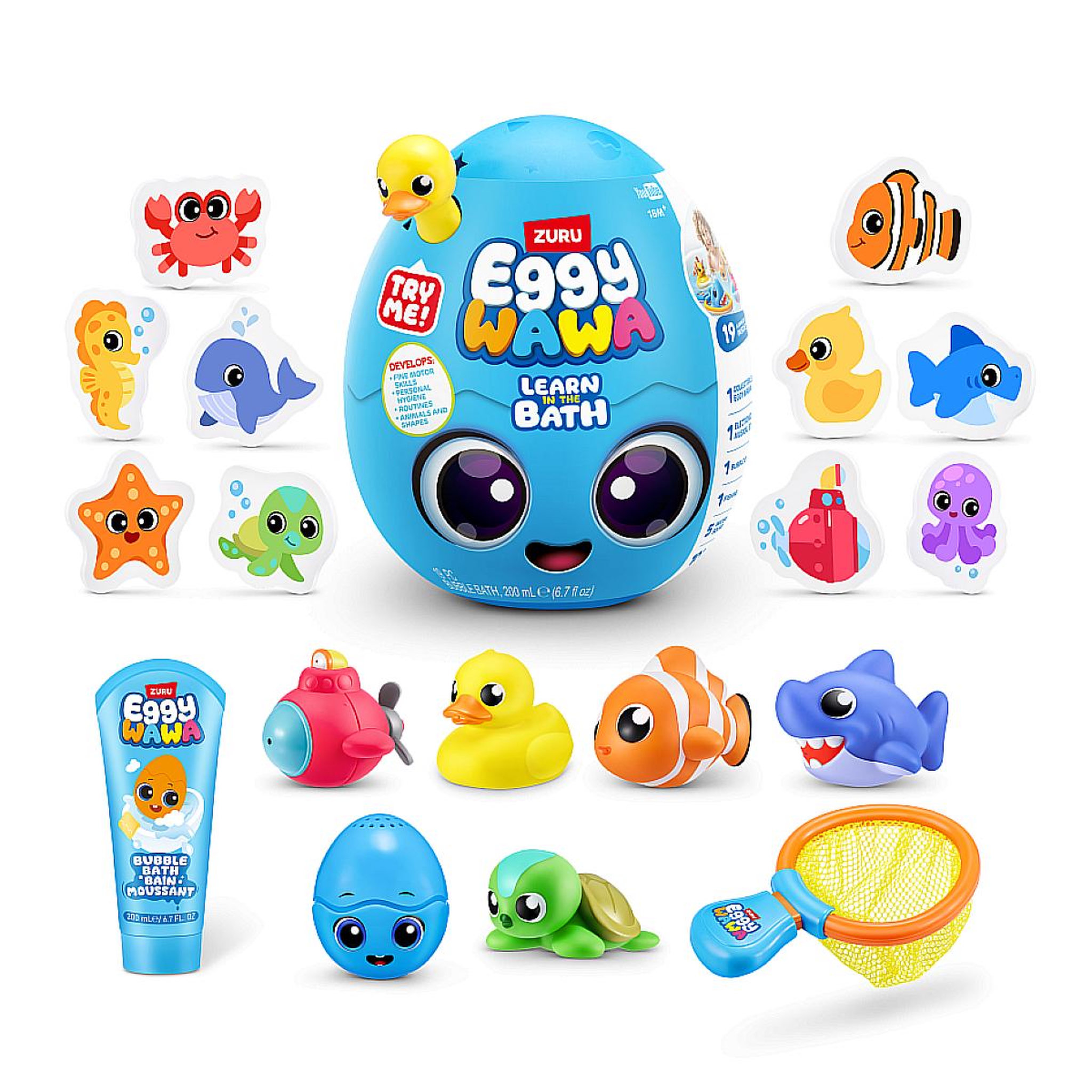 Voir la diapositive 2 : ZURU Eggy Wawa : Apprentissage Surprenant dans le Bain