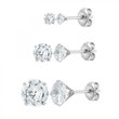 SC CRYSTAL Lot de 3 paires de boucles d'oreilles SC Crystal ornées de Zirconium
