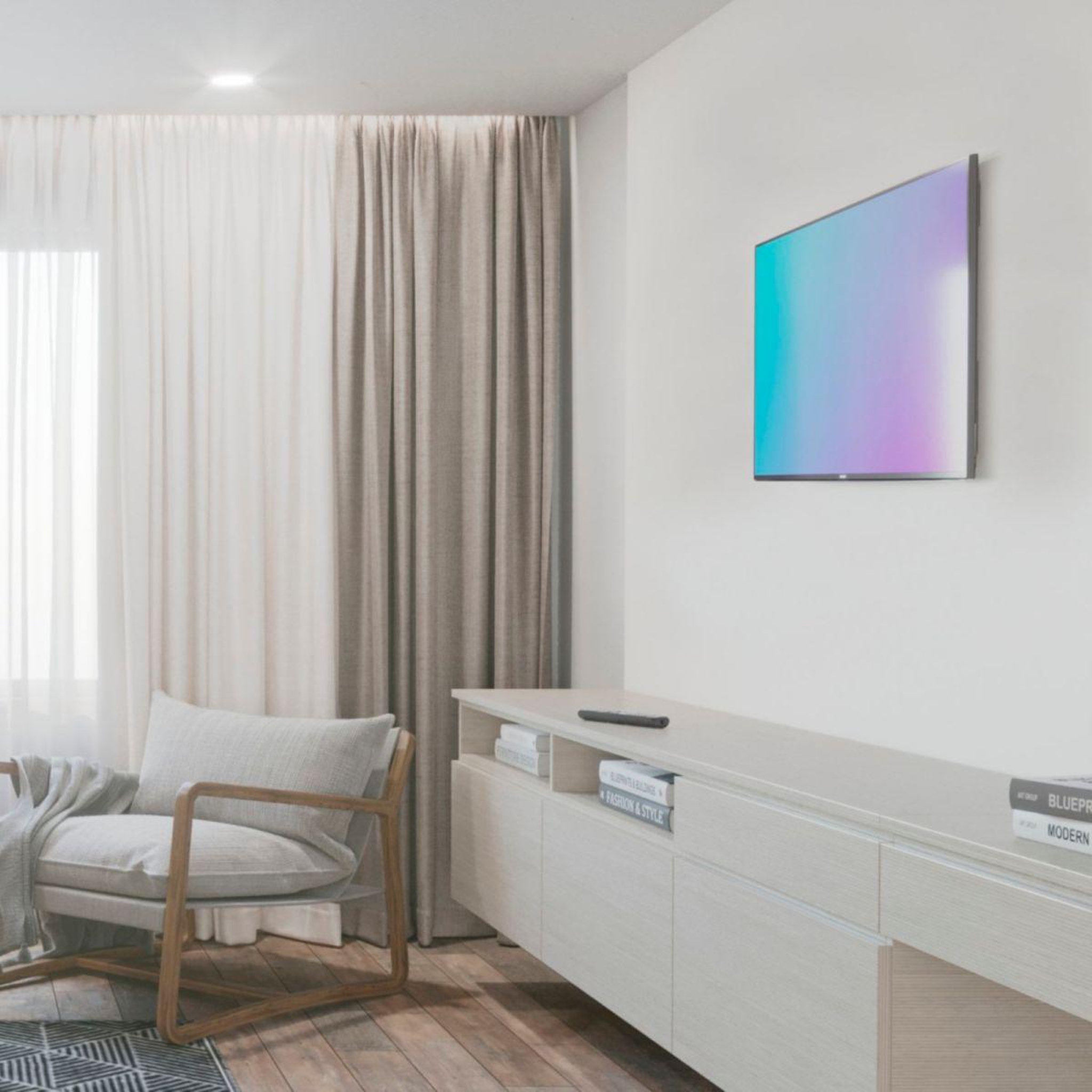 Voir la diapositive 4 : Hama Support mural tv 37-90 pouces fixe