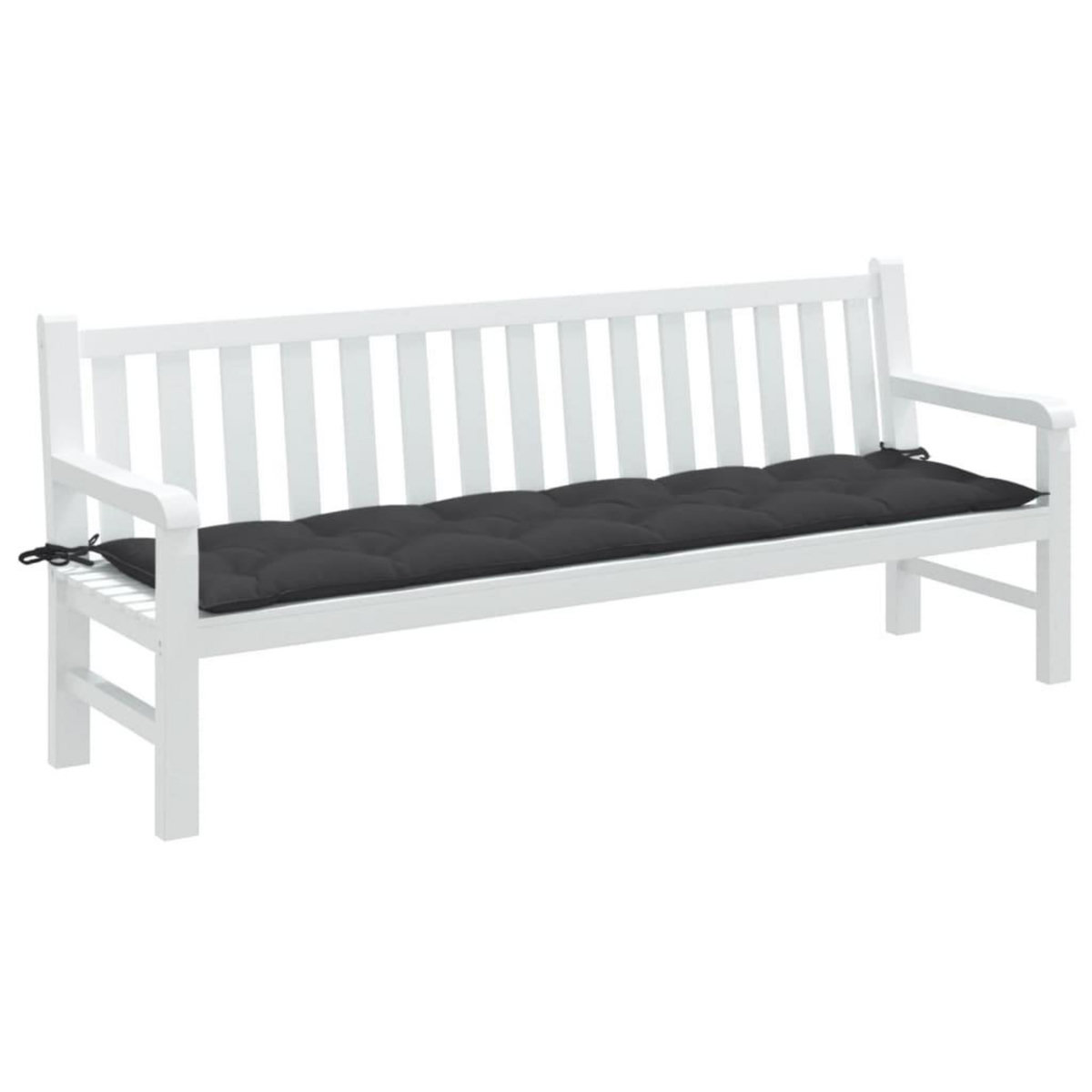 VIDAXL Coussin de banc de jardin anthracite melange 200x50x7 cm tissu