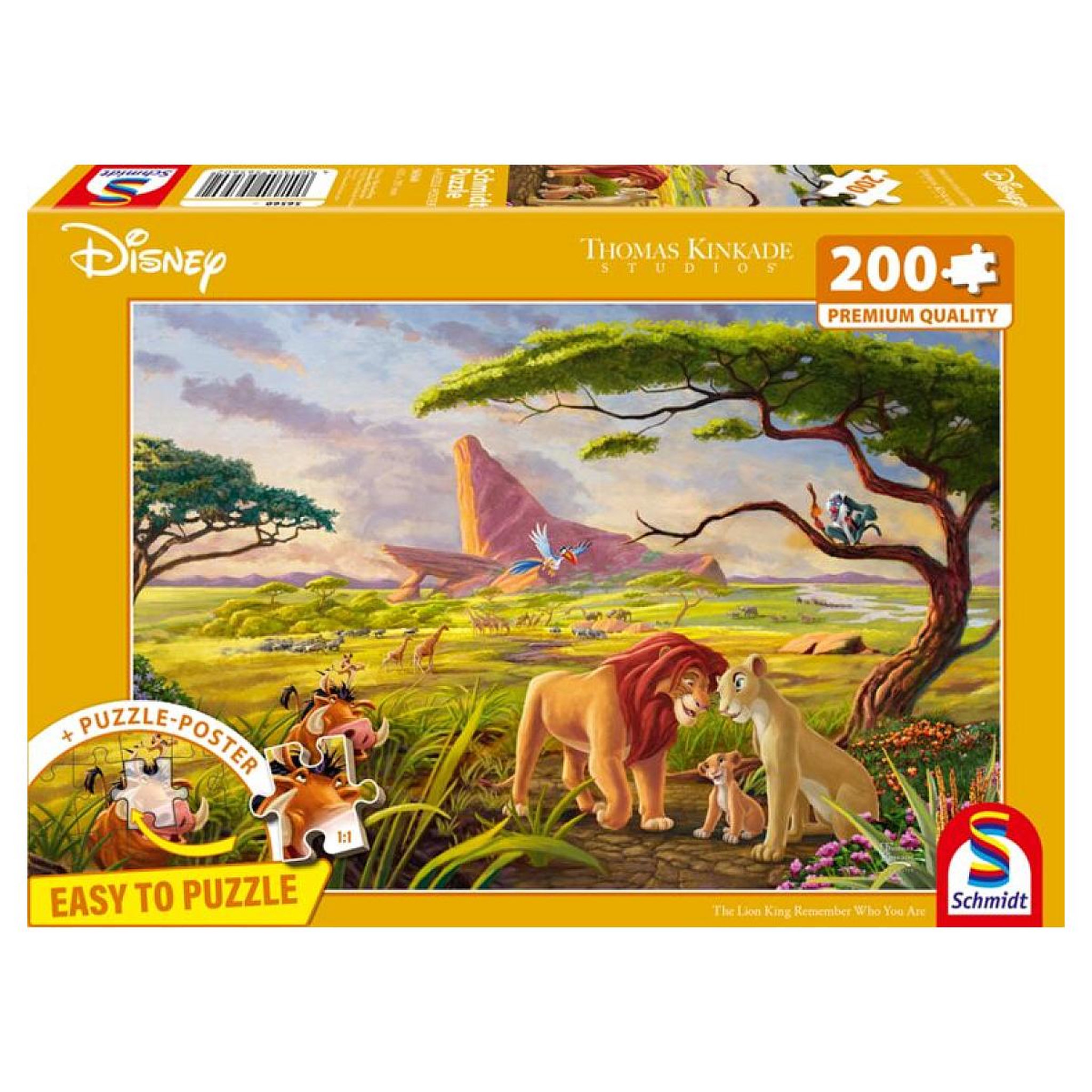 Voir la diapositive 2 : Schmidt Spiele Puzzle 200 pcs Le Roi Lion - Souviens toi qui tu es