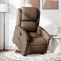 Voir la diapositive 1 : VIDAXL Fauteuil inclinable electrique marron tissu