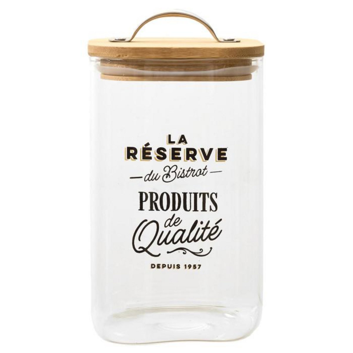 Paris Prix Bocal de Conservation en Verre  Bistrot  1L Transparent