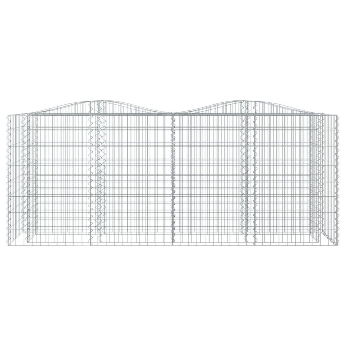 VIDAXL Lit sureleve a gabions arque 200x50x100 cm Fer galvanise