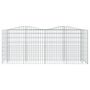 Voir la diapositive 3 : VIDAXL Lit sureleve a gabions arque 200x50x100 cm Fer galvanise