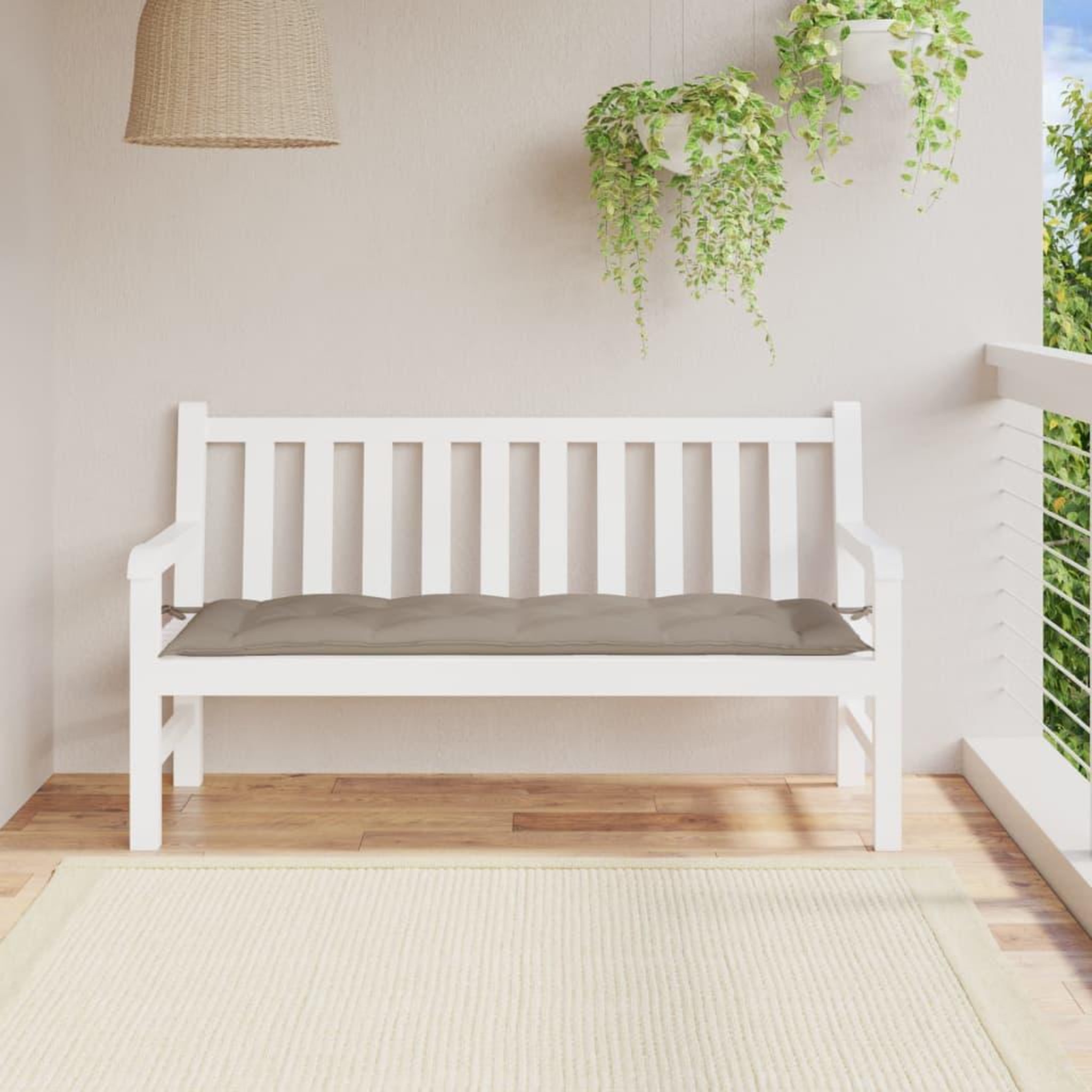 VIDAXL Coussin de banc de jardin taupe 150x50x7 cm tissu oxford