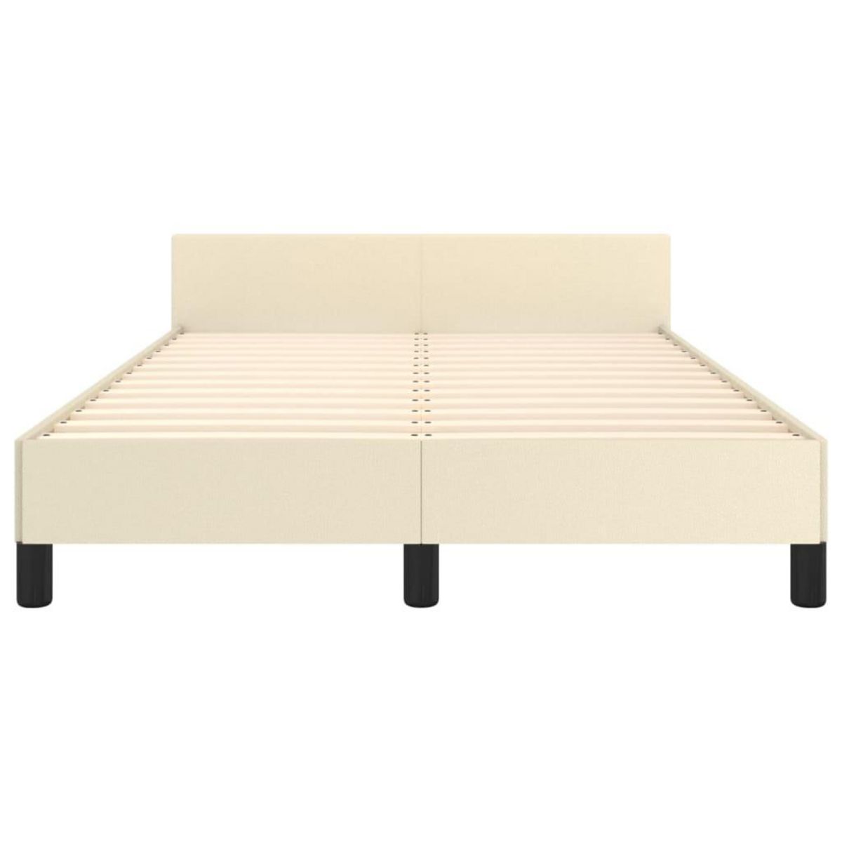 VIDAXL Cadre de lit avec tete de lit sans matelas creme 120x200 cm