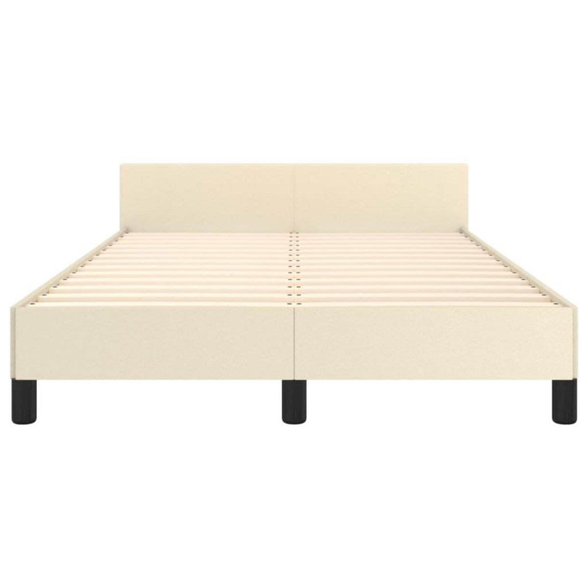 VIDAXL Cadre de lit avec tete de lit sans matelas creme 120x200 cm