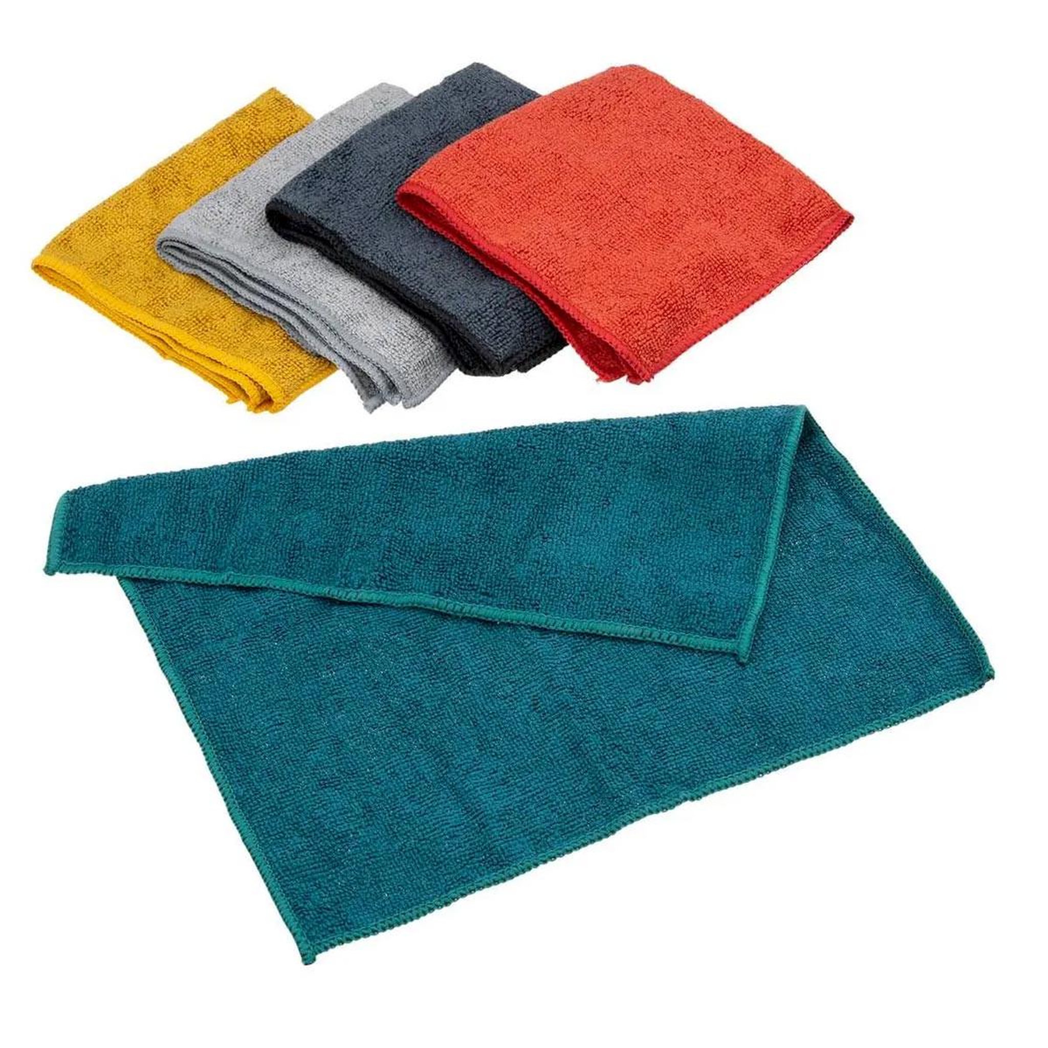 B BASIC & CO Lot de 5 chiffons microfibre  colores  30cm multicolore