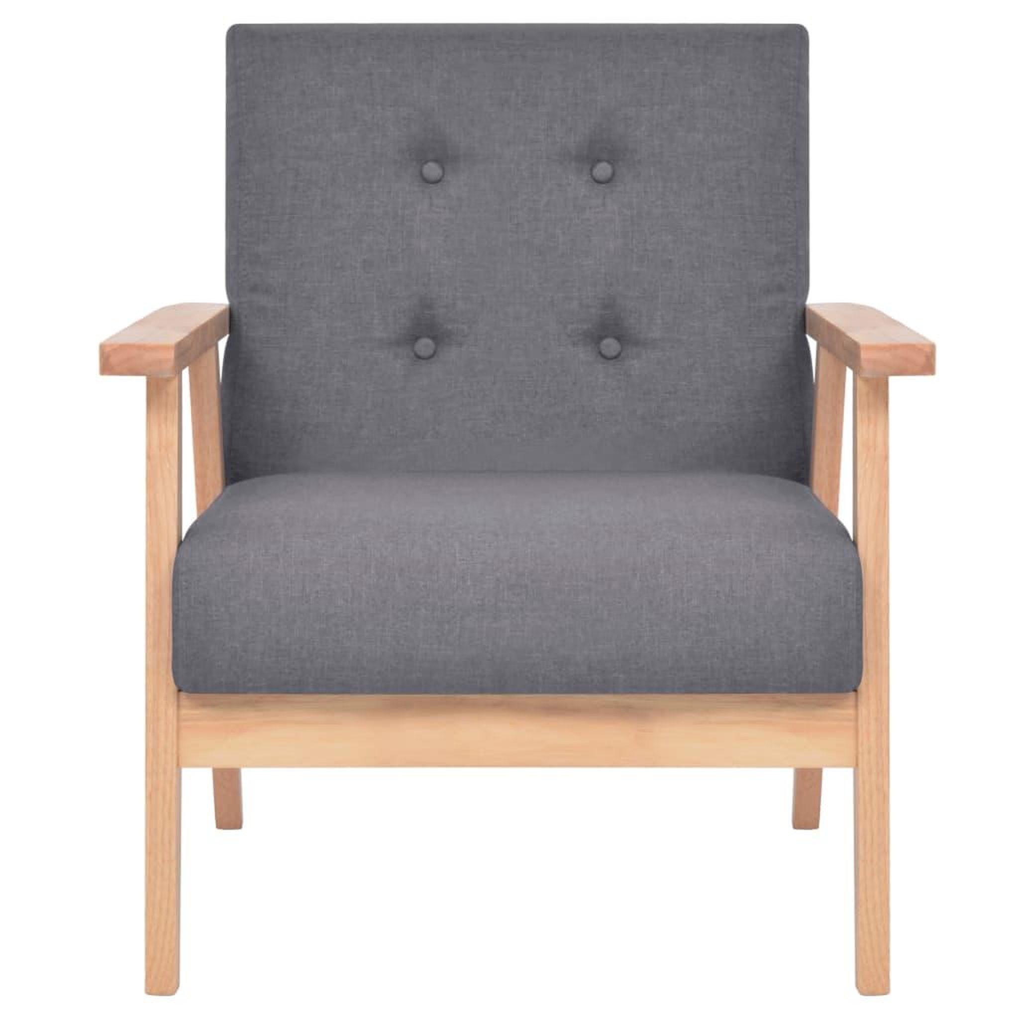 Voir la diapositive 5 : VIDAXL Ensemble de canapes 2 pcs Tissu Gris fonce