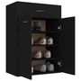 Voir la diapositive 5 : VIDAXL Armoire a chaussures Noir 60x35x84 cm Bois d'ingenierie