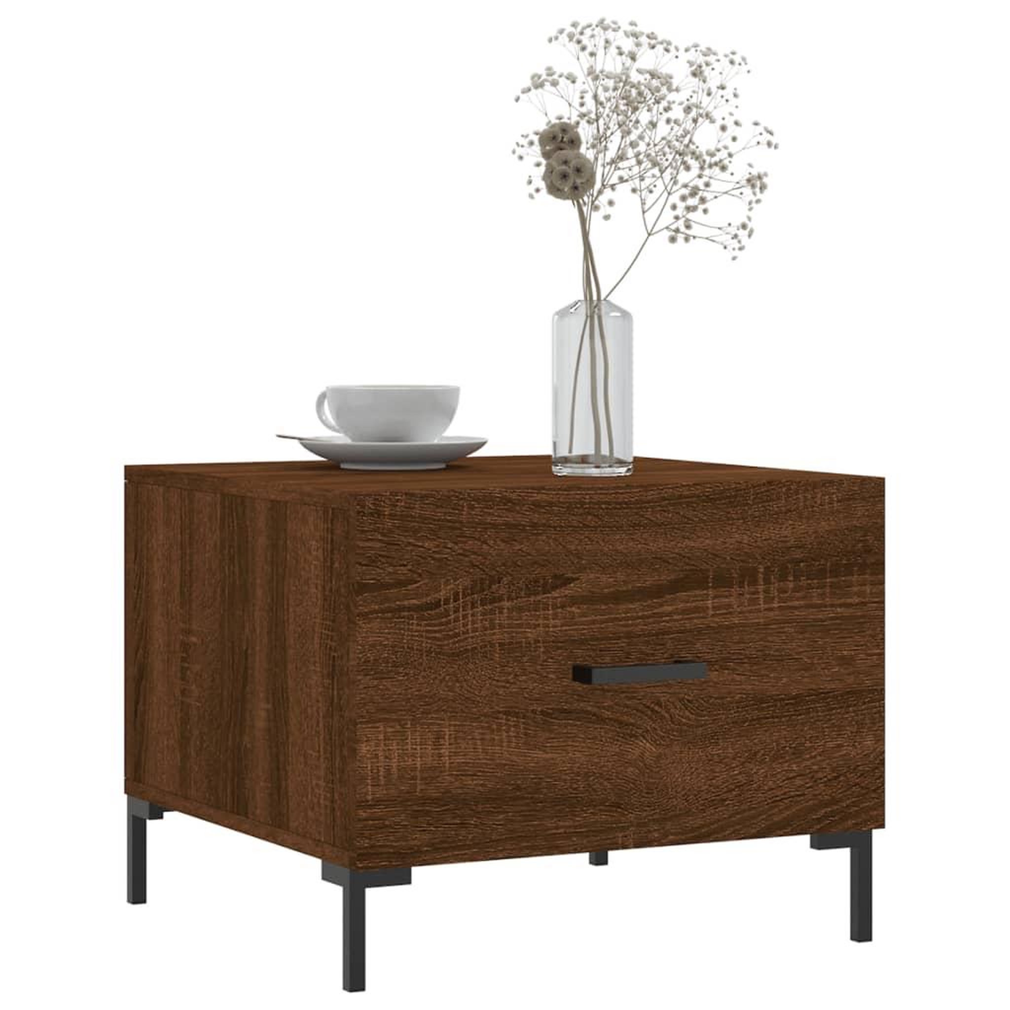 Voir la diapositive 3 : VIDAXL Tables basses 2 pcs chene marron 50x50x40 cm bois d'ingenierie