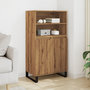 Voir la diapositive 1 : VIDAXL Buffet haut chene artisanal 60x36x110 cm bois d'ingenierie