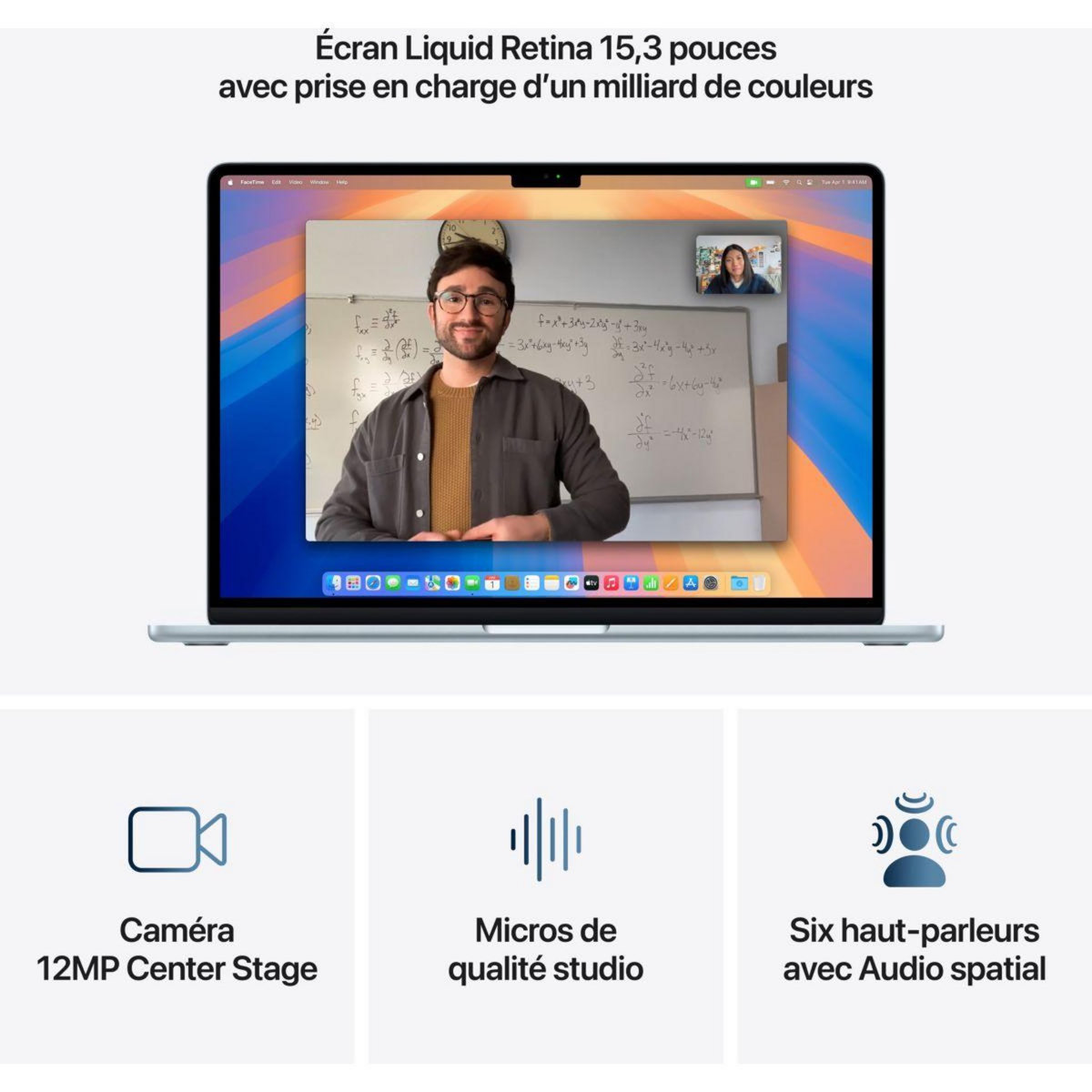 APPLE Ordinateur Apple Air 15' M4 CPU10 GPU10 24Go 512Go Bleu C