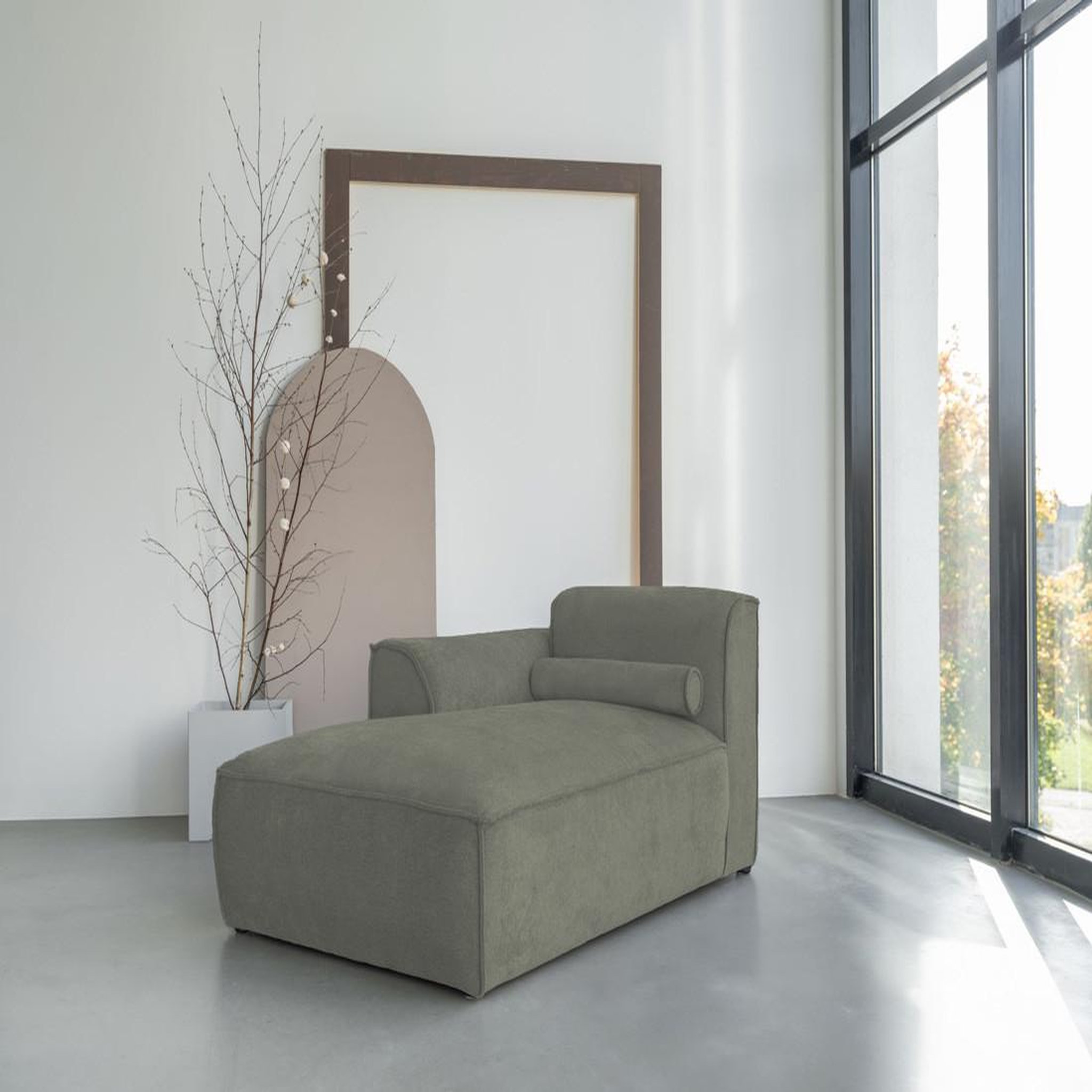 Voir la diapositive 5 : BEST MOBILIER Felix - module d'assise méridienne gauche en tissu texturé