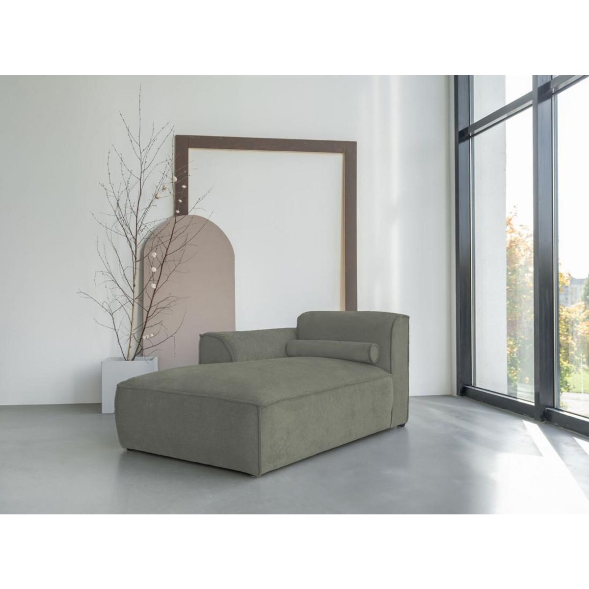 BEST MOBILIER Felix - module d'assise méridienne gauche en tissu texturé