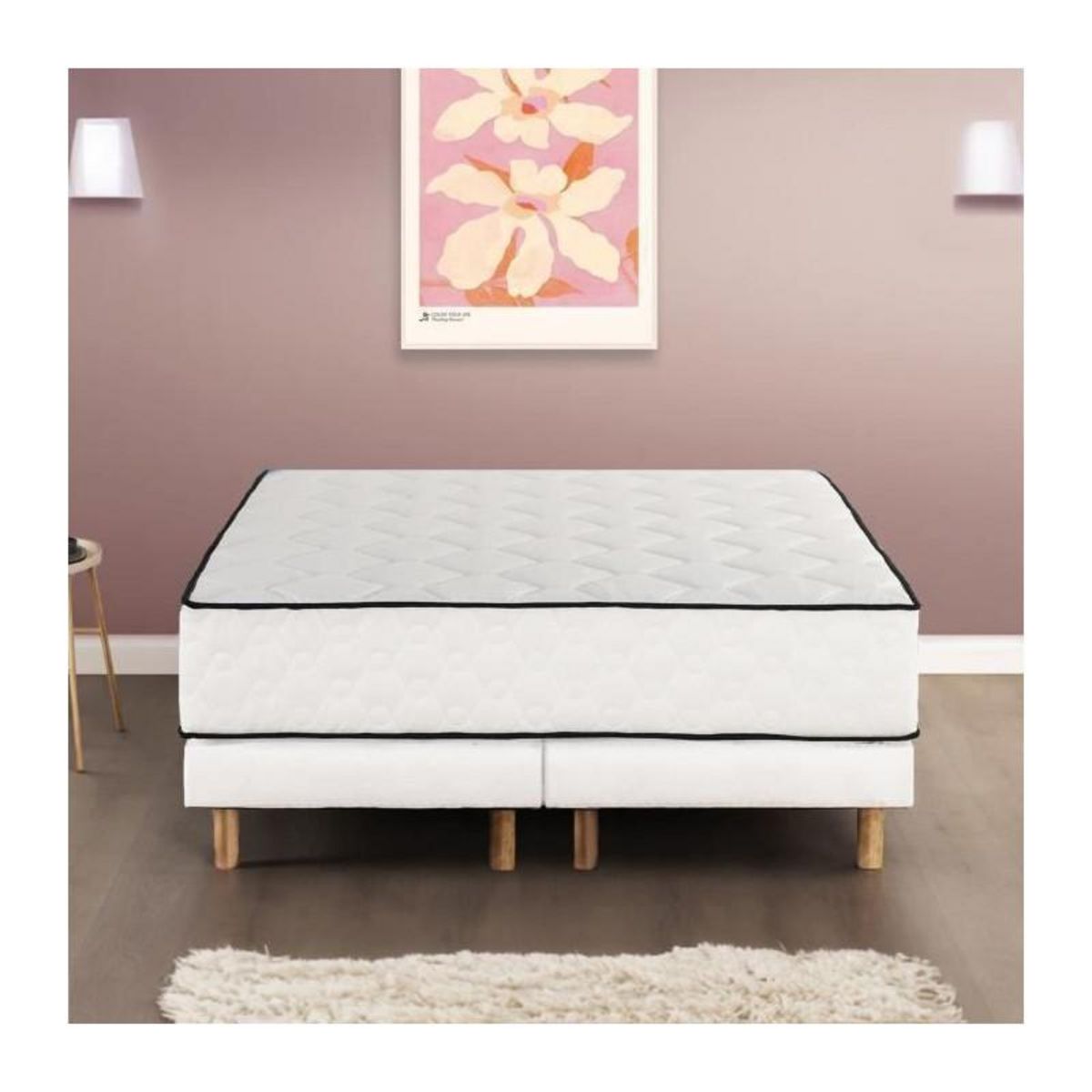 DEKO DREAM Ensemble matelas 180x200 cm + sommiers 2x90x200 cm - Ressorts ensachés - 7 zones de confort - 27 cm - Équilibré - DEKO DREAM