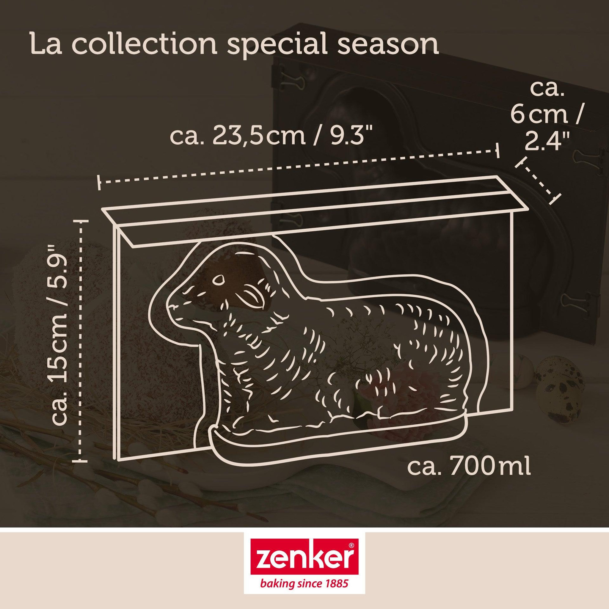 Voir la diapositive 4 : ZENKER Moule agneau pascal 3d 700 ml pour pâques zenker special season