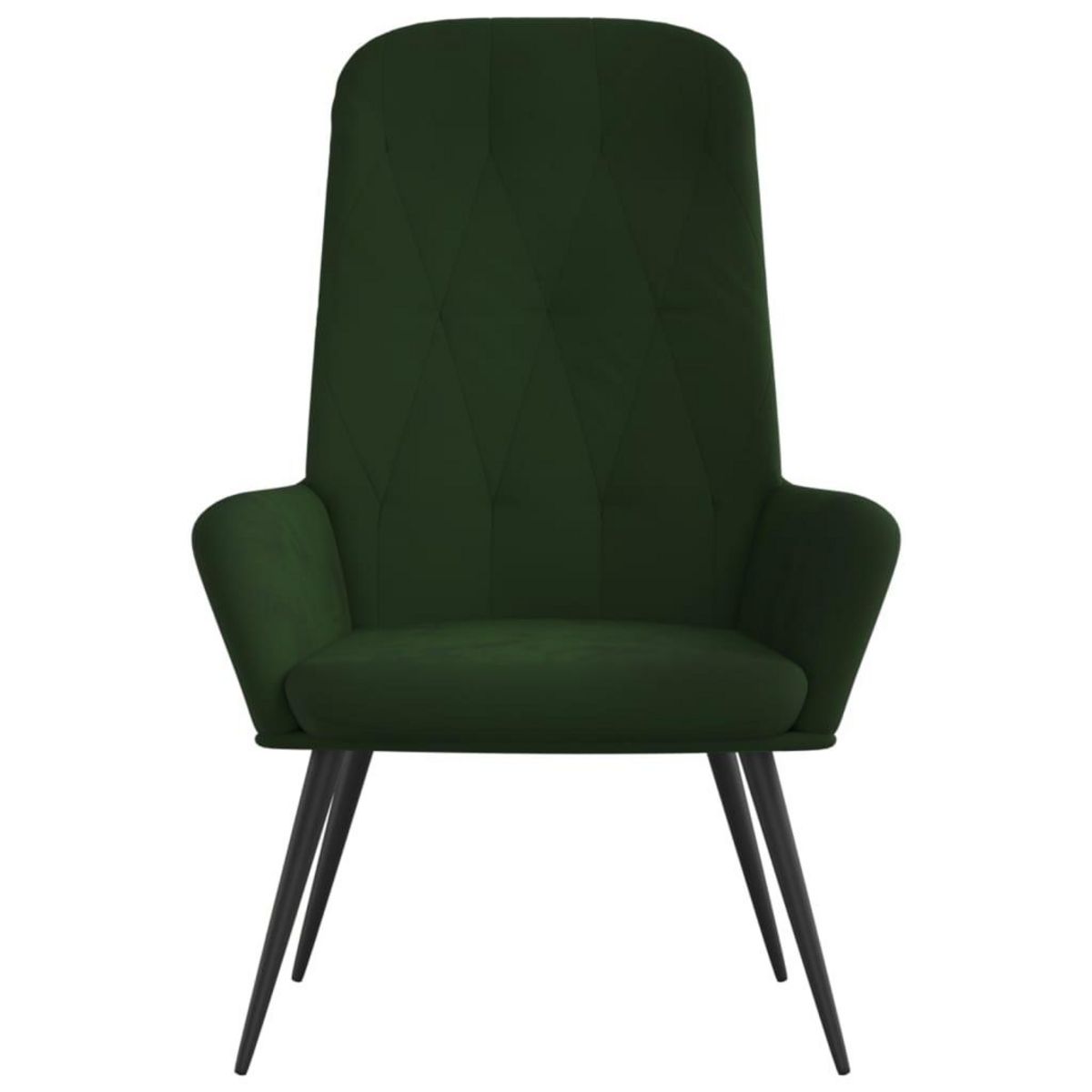 VIDAXL Chaise de relaxation Vert fonce Velours