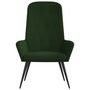 Voir la diapositive 3 : VIDAXL Chaise de relaxation Vert fonce Velours
