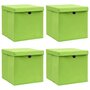 Voir la diapositive 1 : VIDAXL Boîtes de rangement avec couvercles 4 pcs Vert 32x32x32cm Tissu