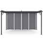 Voir la diapositive 3 : ID MARKET Pergola édition collector persiennes verticales toit rétractable 3x4 M 4 pans modulables gris anthracite