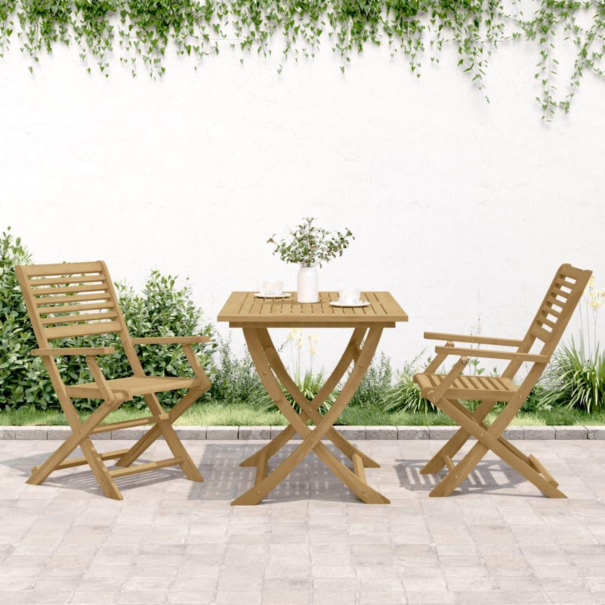 Voir la diapositive 3 : VIDAXL Chaises pliables de jardin lot de 2 bois massif d'acacia