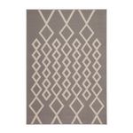 Paris Prix Tapis Géométrique à Poils Courts  Lina  Taupe & Ivoire. Coloris disponibles : Marron