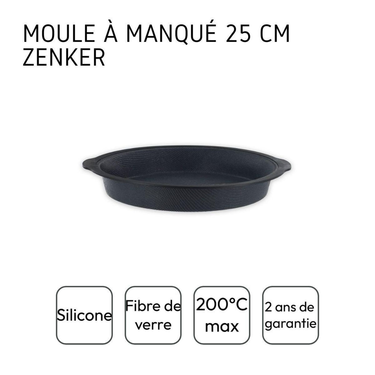 ZENKER Ensemble de 2 Moules à manqué 25 cm Zenker Silicone fibre de verre