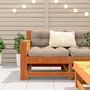Voir la diapositive 3 : VIDAXL Canape de jardin accoudoir coussins cire marron bois pin massif