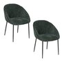 Voir la diapositive 1 : TOILINUX Lot de 2 chaises en tissu chenille SELISO