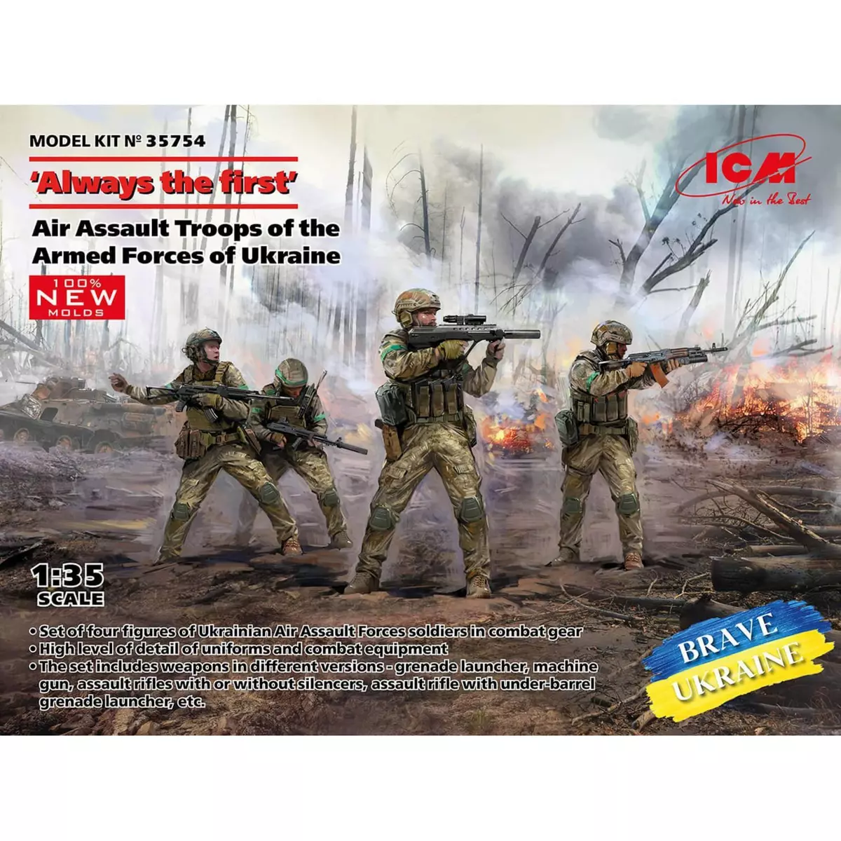 ICM Figurines Militaires :  Troupes d'assaut aérien des forces armées ukrainiennes