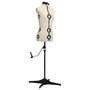 Voir la diapositive 2 : VIDAXL Mannequin de robe ajustable pour femme Creme S Taille 33-40