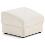 LISA DESIGN Bastille - pouf en tissu velours relief. Coloris disponibles : Bleu, Gris, Beige, Orange, Vert