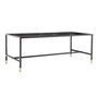 Voir la diapositive 1 : Paris Prix Table Basse Design en Verre  Dipp  130cm Noir