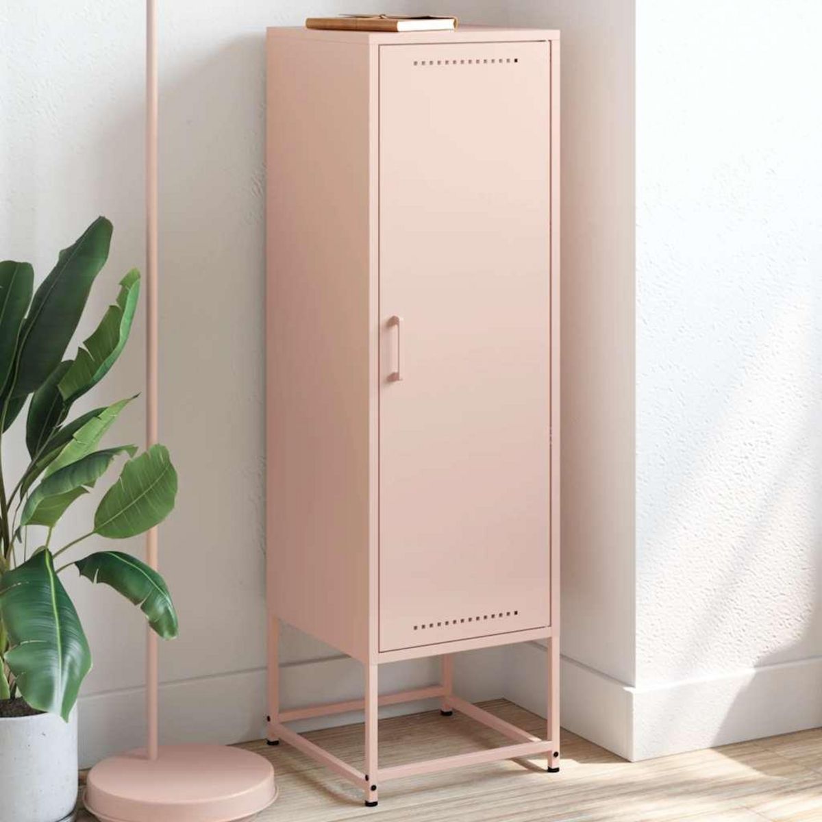 VIDAXL Buffet haut rose 36x39x123 cm acier